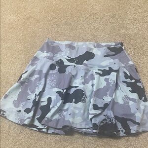 Purple and Black Splash Print Tennis Skirt with built-in Shorts